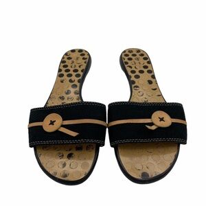 Kate Spade Toby Polka Dot Canvas Leather Flat 7.5B